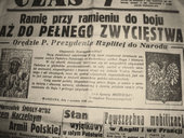Prasa z dnia 1 września 1939 r.