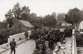 Oddział wojsk niemieckich na moście w Rytlu. 1939 r.