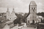 Widok na chojnickie kościoły. Początek XX w.