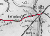 Fragment mapy z początku XX w. 