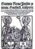 Karta tytułowa uchwał synodów gnieźnieńskich. Upowszechnienie druku sprzyjało szerzeniu się reformacji, ale i pomagało ją zwalczać.