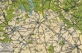 Mapa powiatu chojnickiego. Ok. 1916.