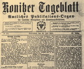 Strona tytułowa Konitzer Tageblatt