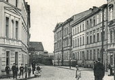 Widok z ul. Młyńskiej w kierunku ul. Strzeleckiej. Ok. 1899 r.