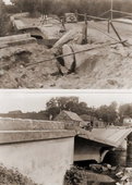 Zniszczony most w Rytlu podczas działań wojennych. 1939 r.